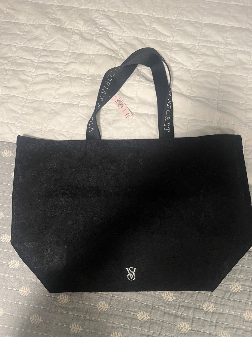 Black VS Tote Bag NWT